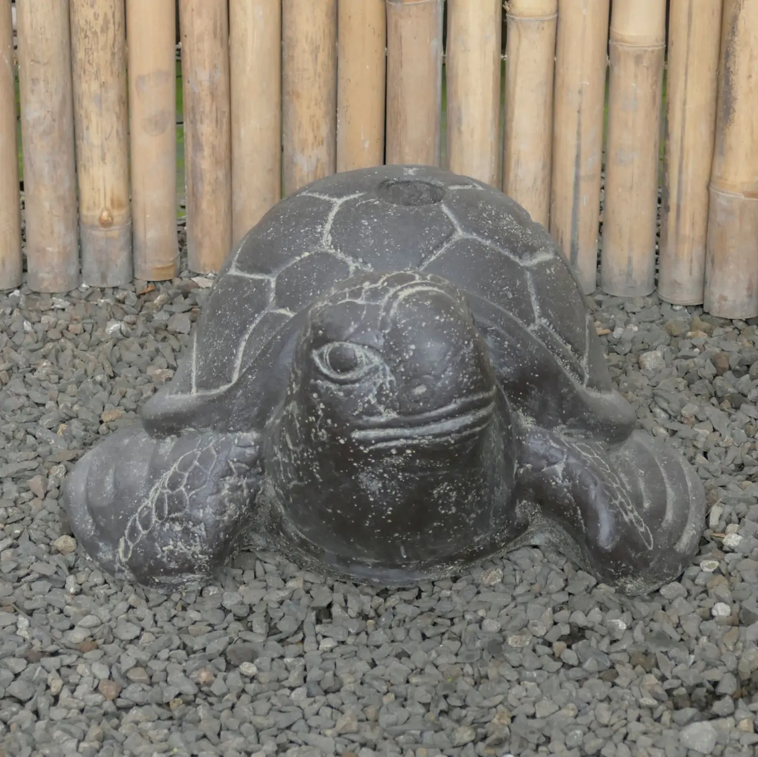  Product image 2 of the product “Turtle umbrella stand made of cast stone with diameter 4.5cm, deep hole 25cm and height 28cm (without plastic pipe inside) ”